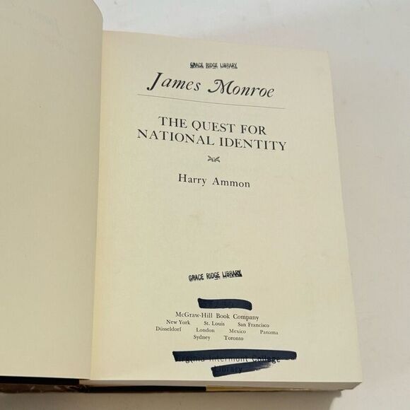 James Monroe Quest For National Identity by Harry Ammon (1971) 1st Edition HCDJ - Picture 7 of 10